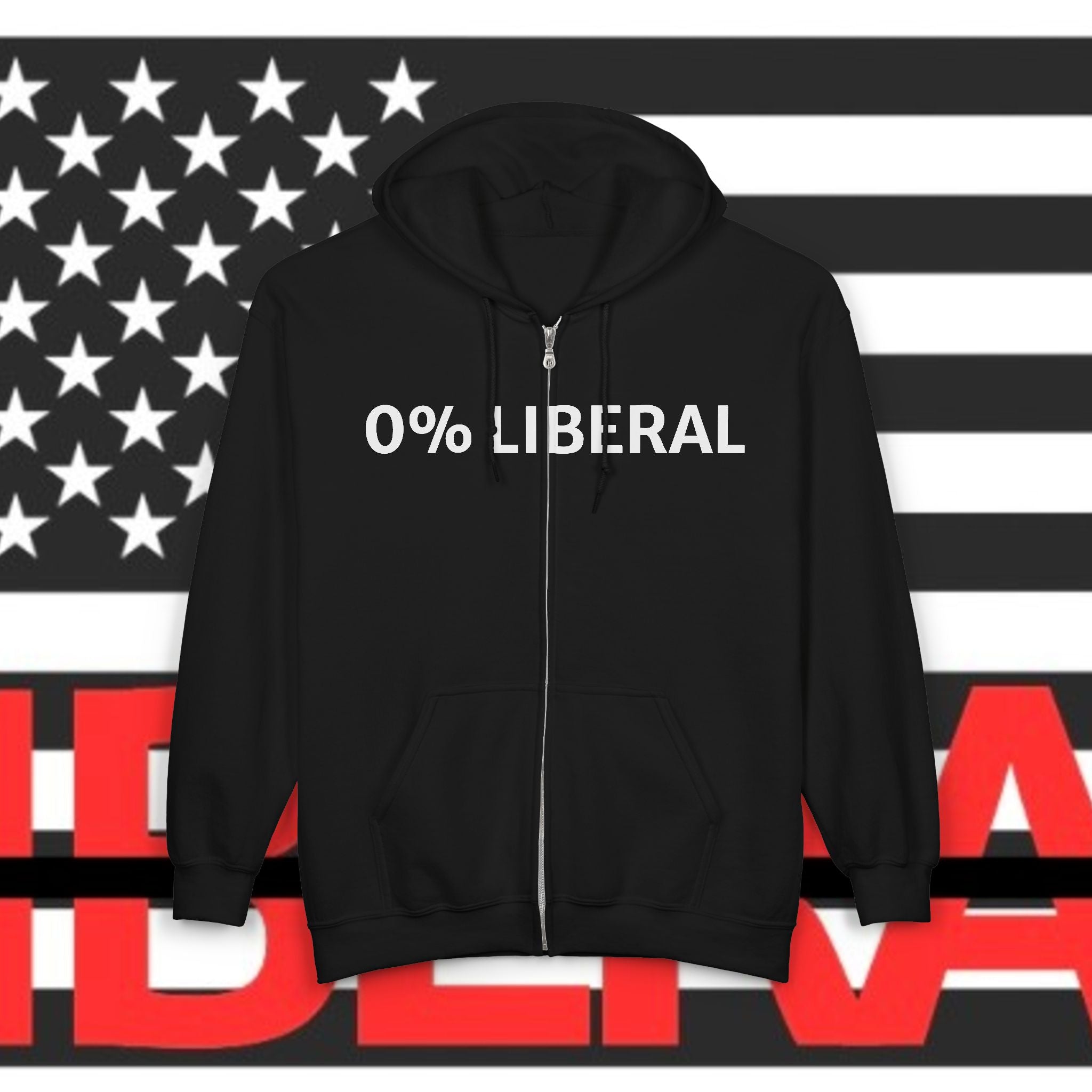 0 Percent lib Unisex Heavy Blend™ Full Zip Hooded Sweatshirt Funny Thanksgiving Gift Christmas Dad