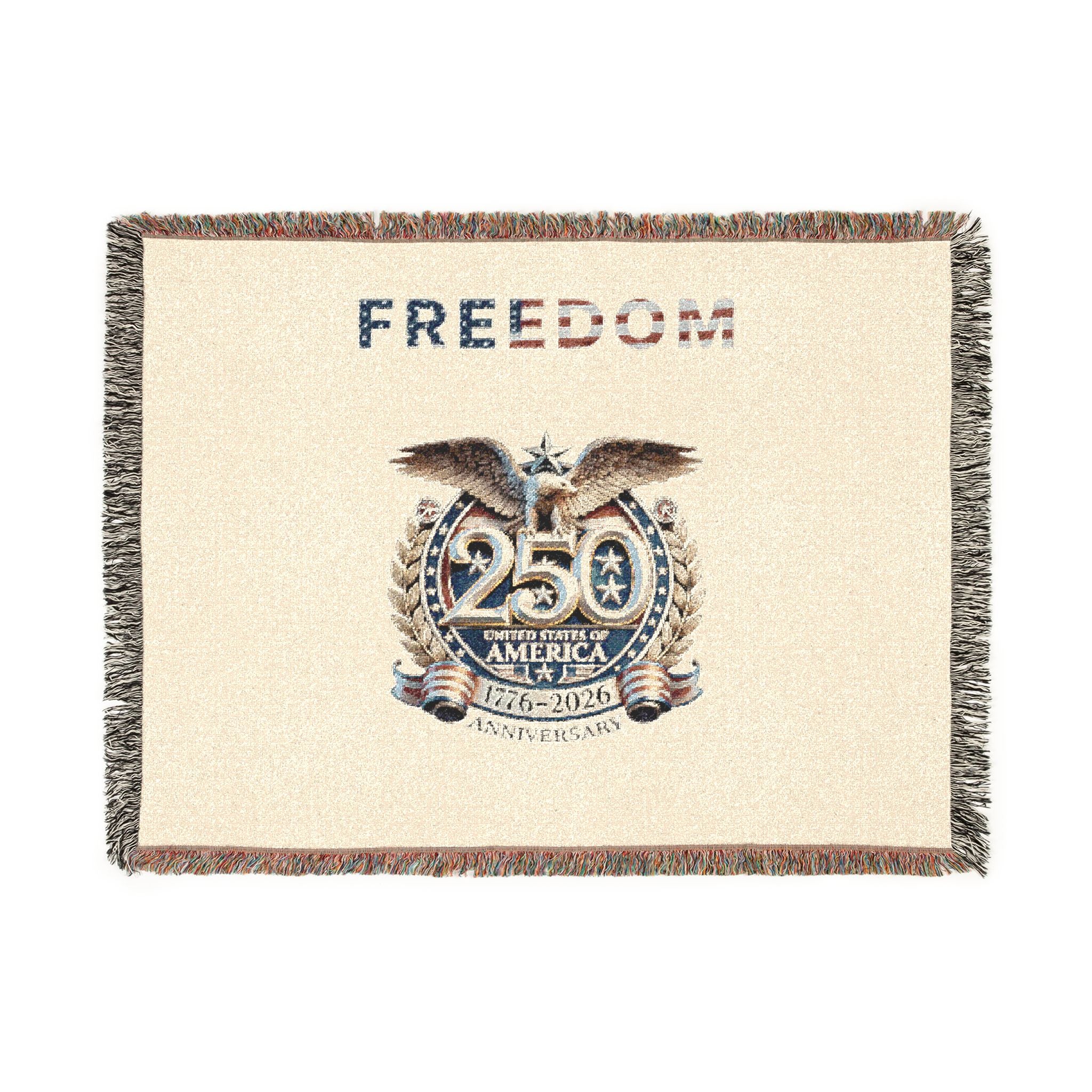 Freedom 250th Anniversary Woven Blanket July 4th