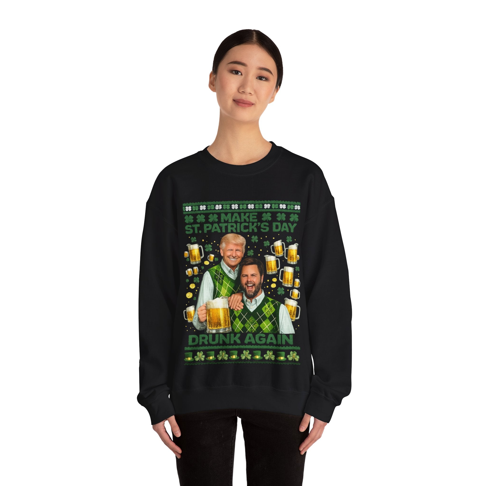 funny trmp sweater st patricks day gag gift