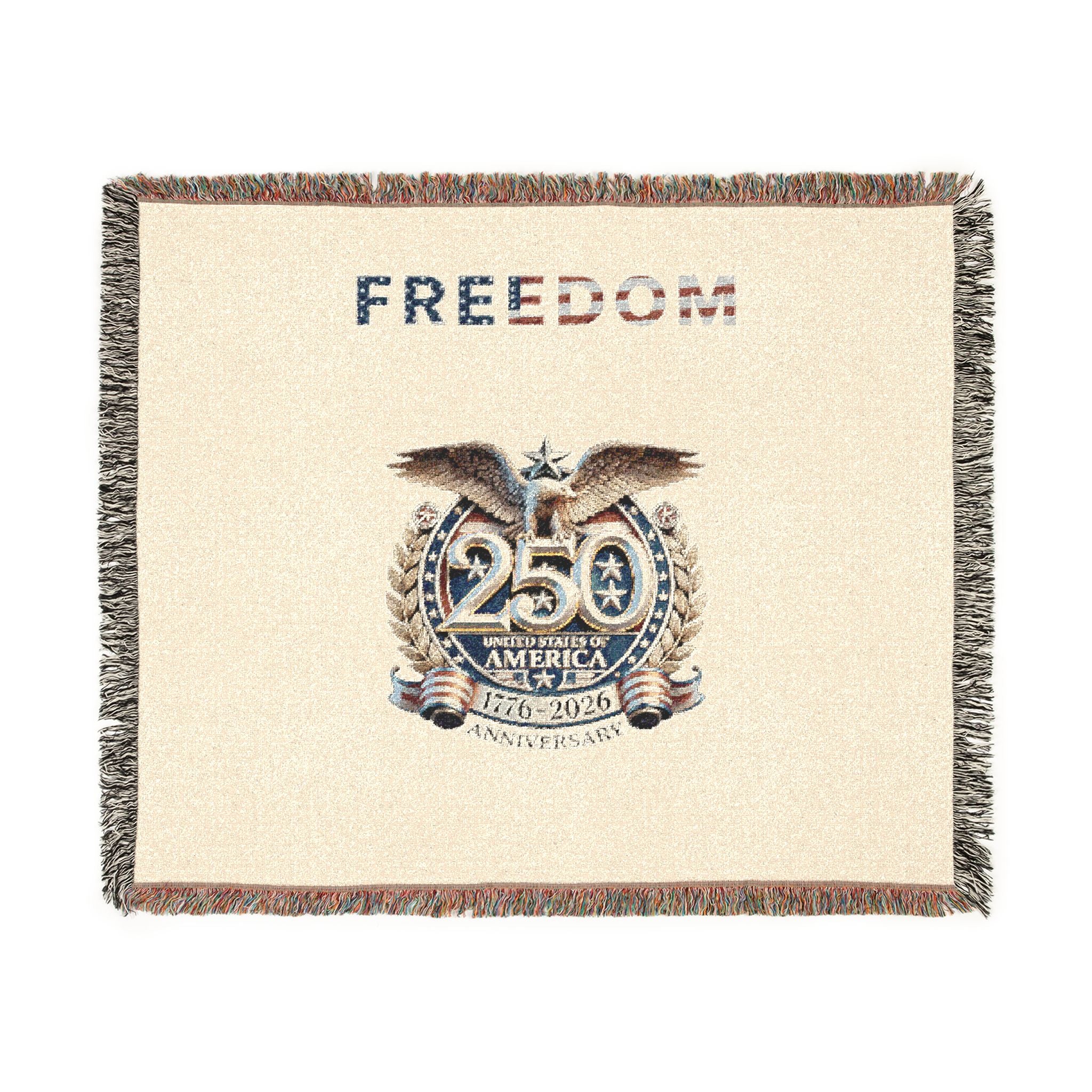 Freedom 250th Anniversary Woven Blanket July 4th